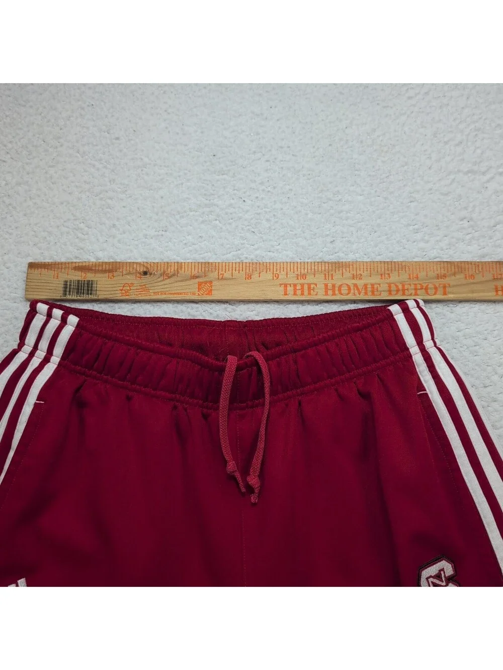Adidas NC State Wolfpack Track Pants Men's Large Red White 3 Stripe Athletic Jog